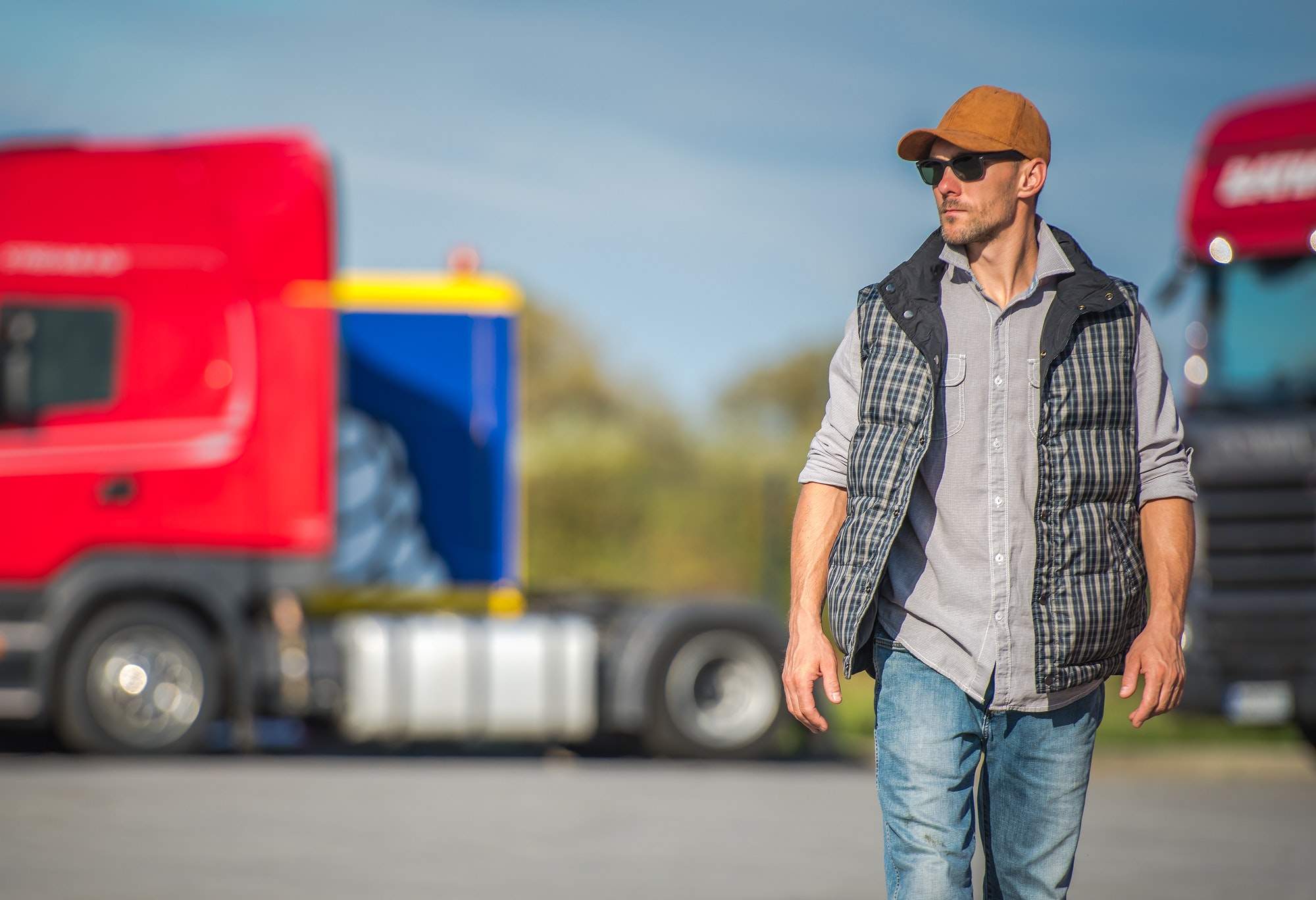 Trucker and the Truck Stop